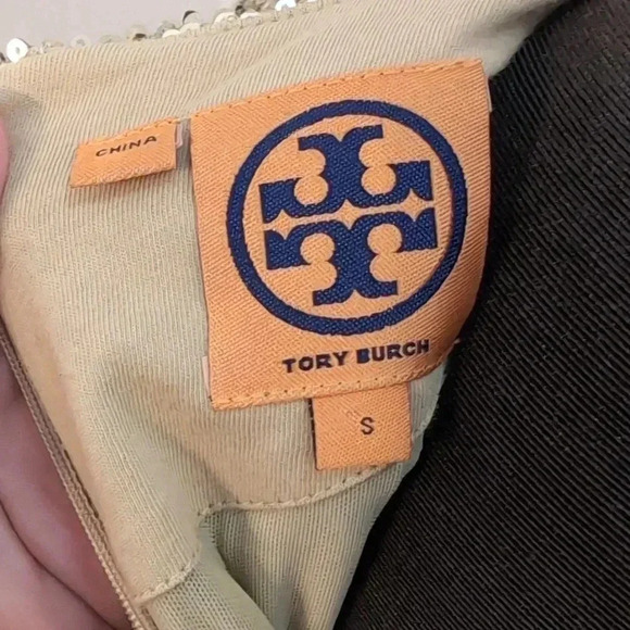 Tory Burch women's scoop neck knee length sequin dress - Picture 8 of 12